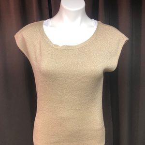 NWT gold sparkled sleeveless blouse